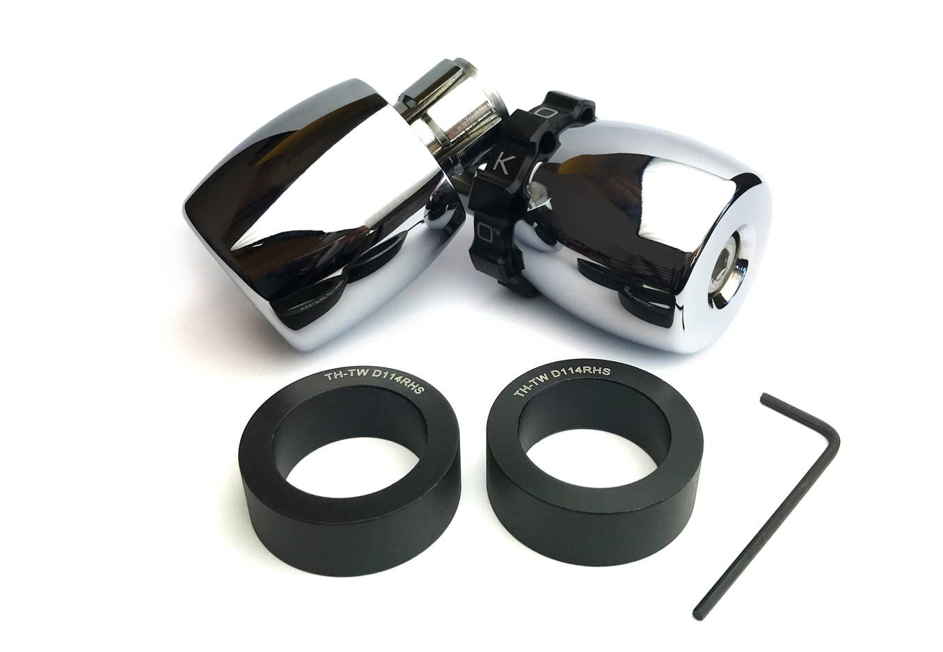 Kaoko motorcycle Cruise Control for Suzuki Boulevard M109R ('06-'23) | Boulevard M90 ('09-'23) | LS650L ('16-'18) - Big Barrel shape - Chrome